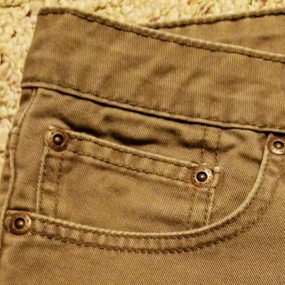 Vintage Xhilaration Women's Juniors XL Sz 15 Khaki Army Green Comfy Shorts - Picture 4 of 9